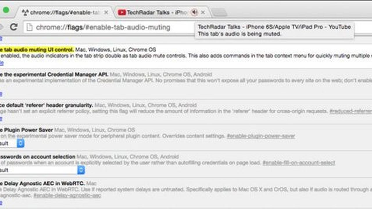 Mematikan suara pada tab Chrome
