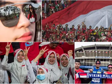 Berikut ini foto-foto suporter Timnas Indonesia yang berasal dari beragam latar belakang, mereka bersatu agar garuda bisa berjaya. (Bola.com/Vitalis Yogi Trisna)