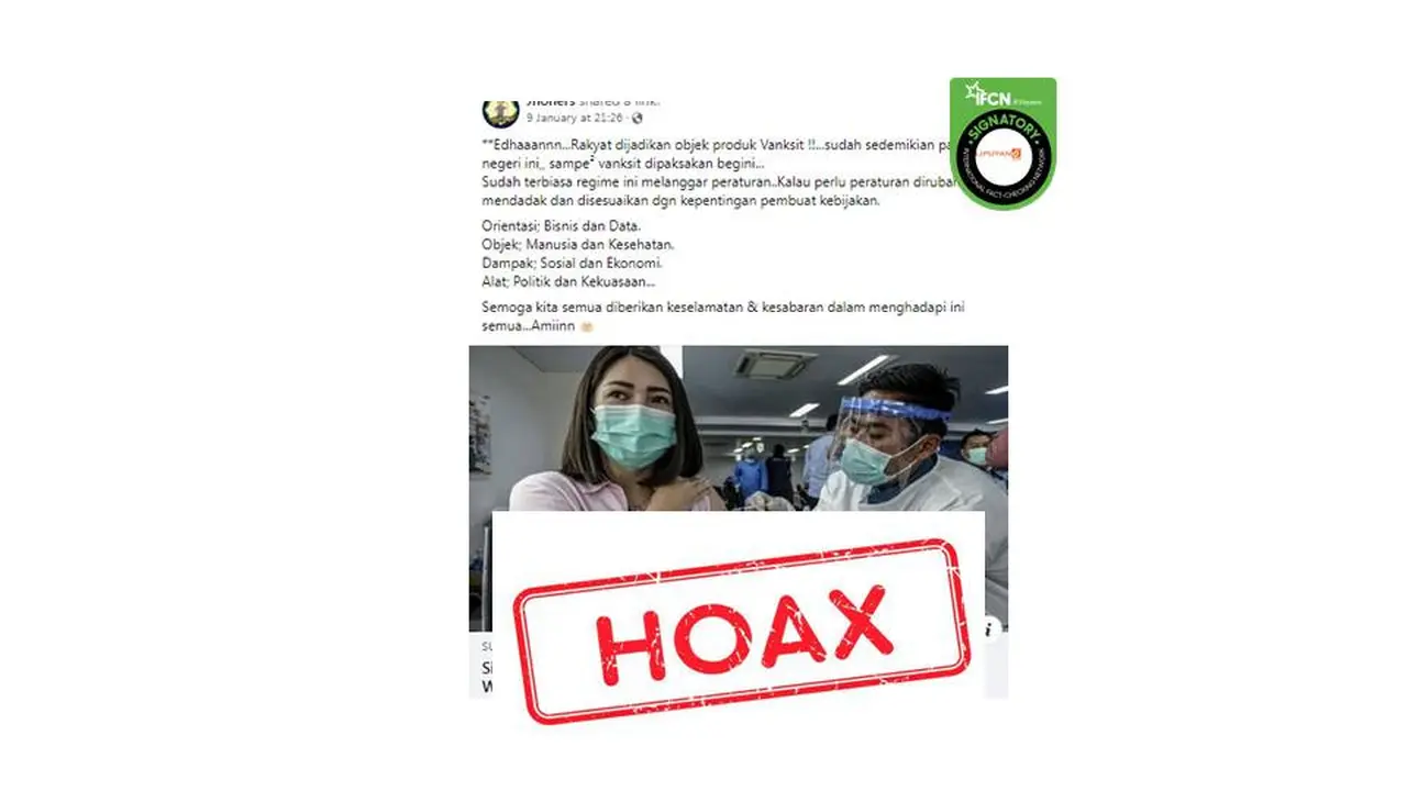 Cek Fakta vaksin covid-19 berbayar