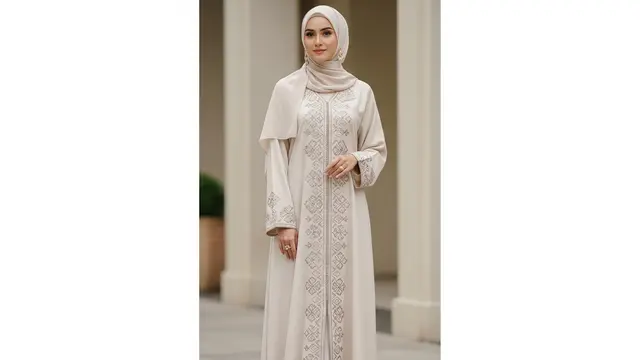 Gamis Maroko Bordir Etnik Klasik