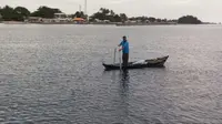 Pemancing Hilang di Pulau Tidung, Kepulauan Seribu, Jakarta, Sabtu (7/1/2017). (Moch Harun Syah/Liputan6.com)