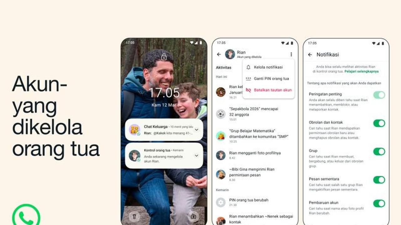 WhatsApp Rilis Fitur Orang Tua, Jaga Keamanan Anak di Dunia Digital