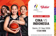 Saksikan Cina vs Indonesia - Asian Games 2026 Women’s Basketball: Dukung Srikandi Basket di Grup A Hanya di Vidio