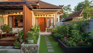 Model Rumah Mungil Tapi Punya Kebun dan Teras Samping yang Lega/AI