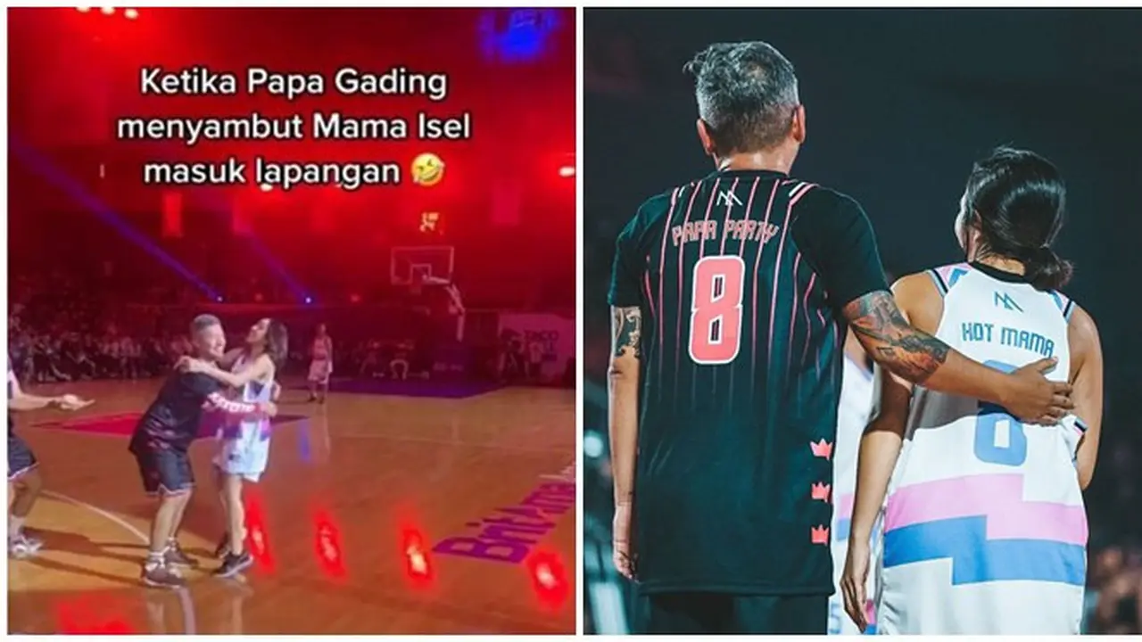 6 Potret Gading Marten dan Gisella Anastasia saat Bertanding Basket Ini Bikin Baper