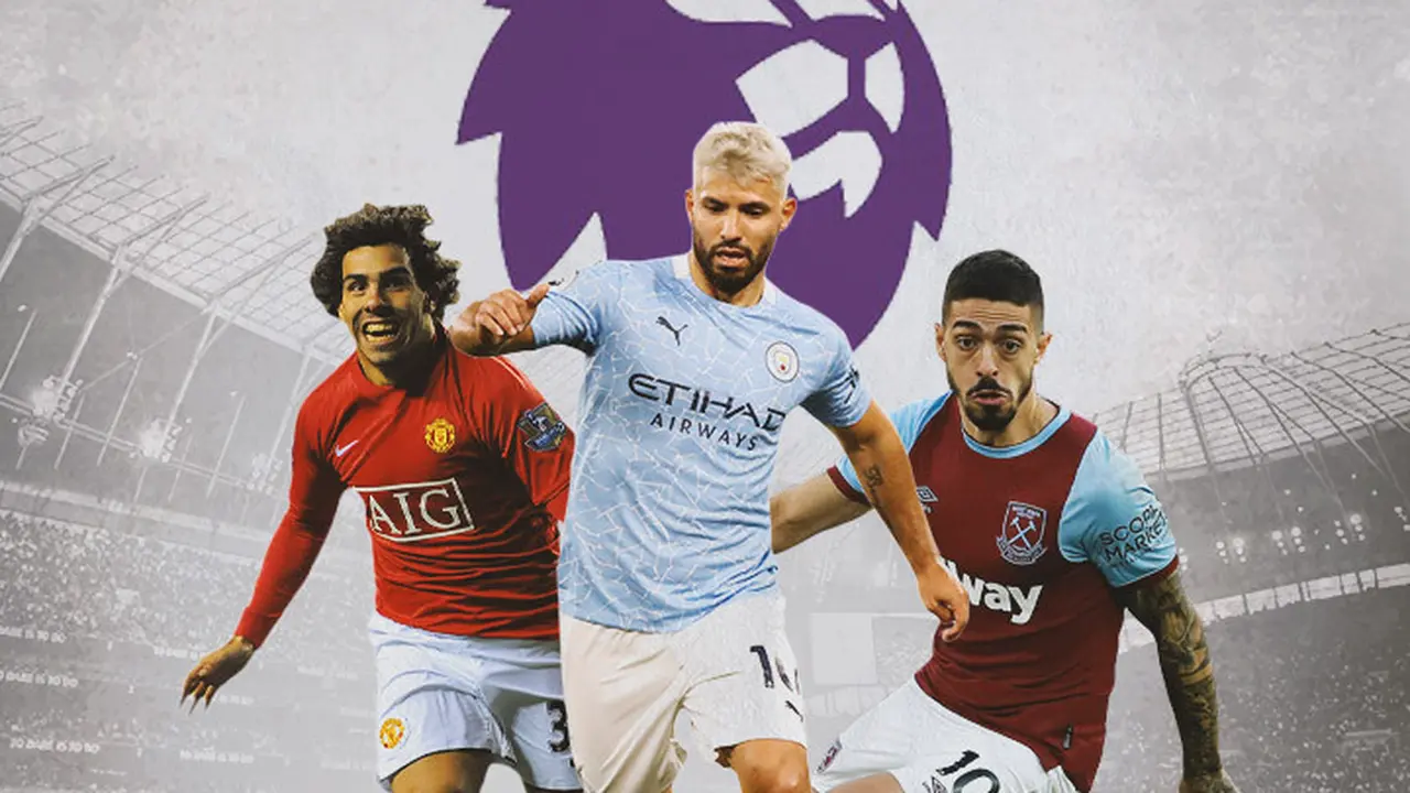 Premier League - Carlos Tevez, Sergio Aguero, Manuel Lanzini