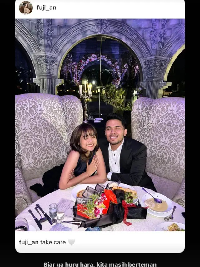 Unggahan Fuji soal putus cinta dari Thariq Halilintar. (Foto: Dok. Instagram @fuji_an)