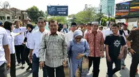 Mantan Wakil Presiden Jusuf Kalla tiba di kampung halamannya, di Makassar. (Dokumentasi tim JK)