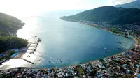 Kota Tahuna di Kepulauan Sangihe&nbsp; merupakan lokasi Gunung Banua Wuhu. (Dok: IG @pulau.sangihe&nbsp;https://www.instagram.com/p/C4Rw0rjhhU3/?igsh=MXN0dGs0ajloaDNkNA%3D%3D)