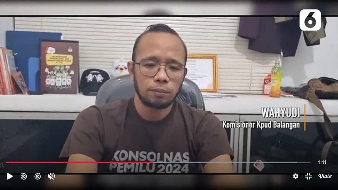 Komisioner KPUD Balangan, Kalsel, Wahyudi. (Video Liputan6.com)