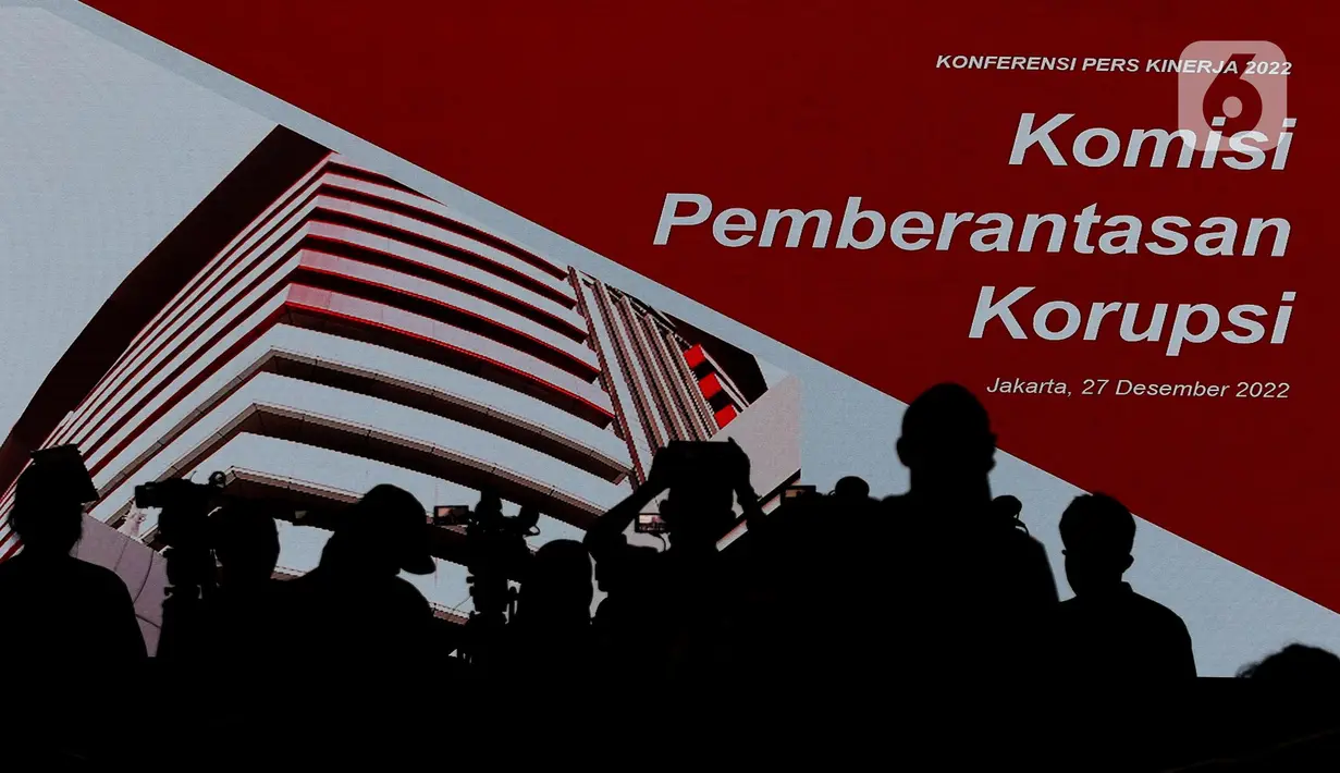 Pewarta saat menghadiri rilis Kinerja dan Capaian Komisi Pemberantasan Korupsi (KPK) sepanjang tahun 2022 di Gedung Merah Putih KPK, Jakarta, Selasa (27/12/2022). KPK menyampaikan Kinerja dan Capaian sepanjang 2022 sebagai pertanggungjawaban publik. (Liputan6.com/Helmi Fithriansyah)