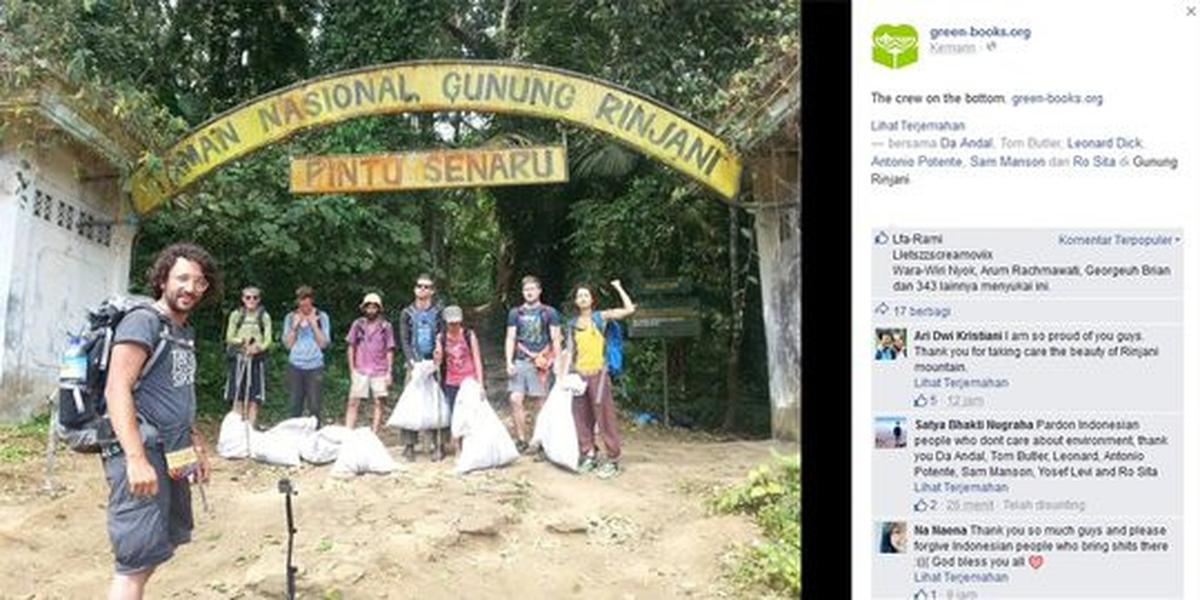 Bersih-bersih Gunung Rinjani