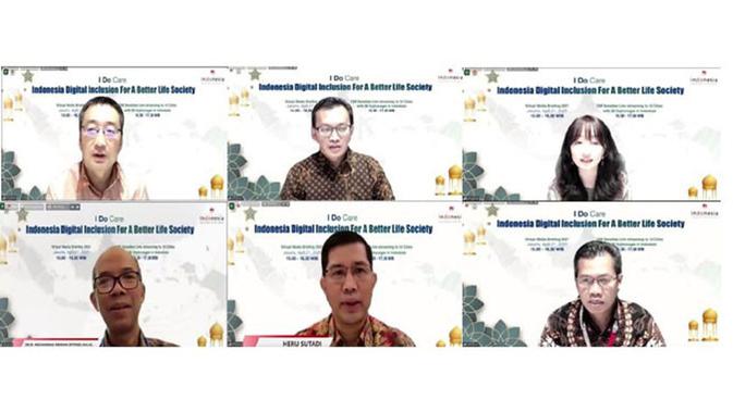 Tangkapan layar Media Online Briefing yang diselenggarakan Huawei dengan tema I Do Care Indonesia Digital Inclusion for a Better Life Society. (Doc: Huawei)