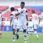 Penyerang Arema FC, Dedik Setiawan, merayakan gol yang dicetaknya ke gawang Persis Solo. (Dok. Arema FC)