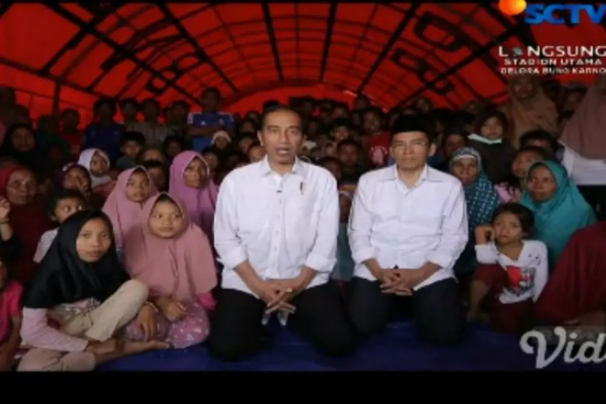Presiden Jokowi menyampaikan sambutan penutupan Asian Games di Lombok, NTB