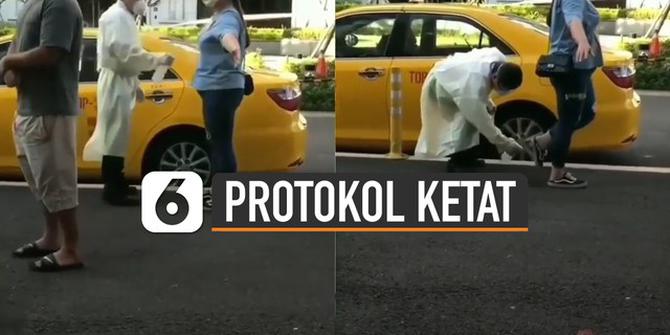 VIDEO: Hebat, Driver Taksi Berikan Protokol Kesehatan Untuk Penumpang