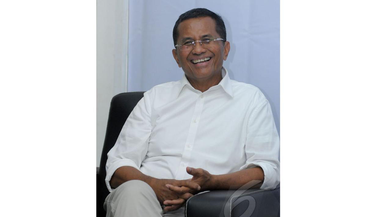 Dahlan Iskan sudah mengetahui bahwa dia tidak akan jadi capres Partai Demokrat. Ia mengaku pasrah. , Jakarta Selatan, Rabu (14/5/2014) (Liputan6.com/Andrian M Tunay