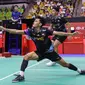 Ganda putra Indonesia Muhammad Shohibul Fikri/Daniel Marthin tersingkir di perempat final Hong Kong Open 2024 usai kalah dari wakil Korea Selatan Kang Min-hyuk/Seo Seung-jae di Hong Kong Coliseum, Jumat, 13 September. (foto: PP PBSI)