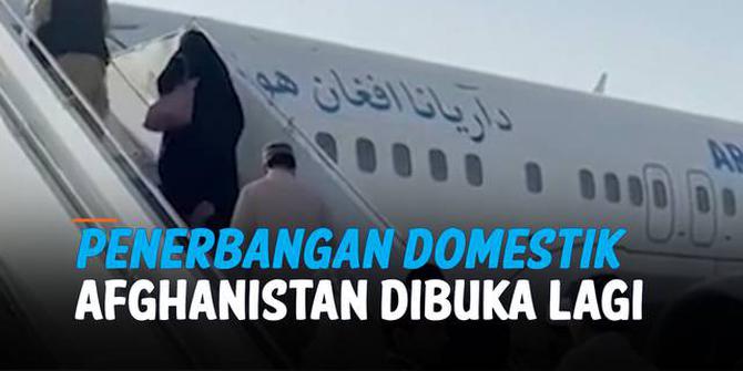 VIDEO: Penerbangan Domestik Afghanistan Kembali Dibuka, Begini Suasana di Bandara