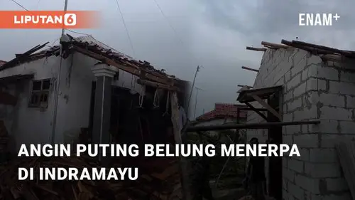 VIDEO: Angin Puting Beliung Menerpa di Indramayu, Anggota TNI Turun Bantu Pemulihan