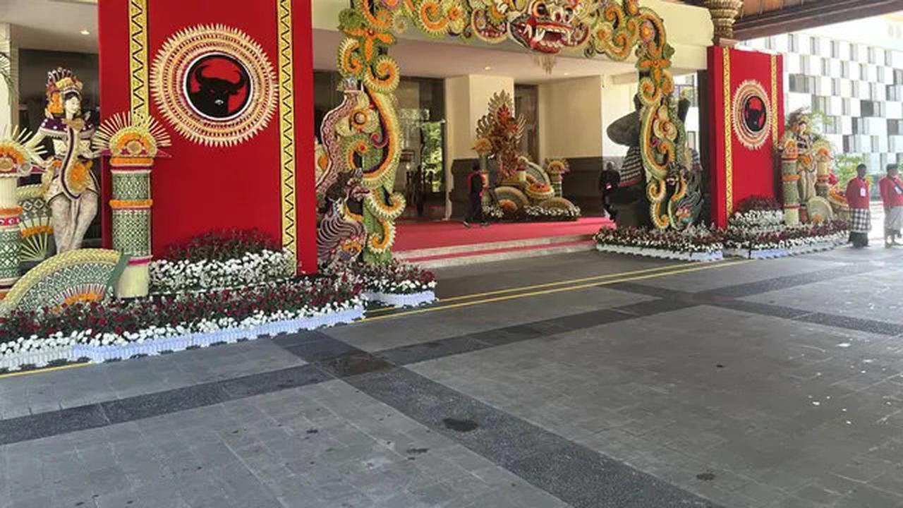 Digelar Tertutup, Begini Suasana Lokasi Kongres VI PDIP di Bali