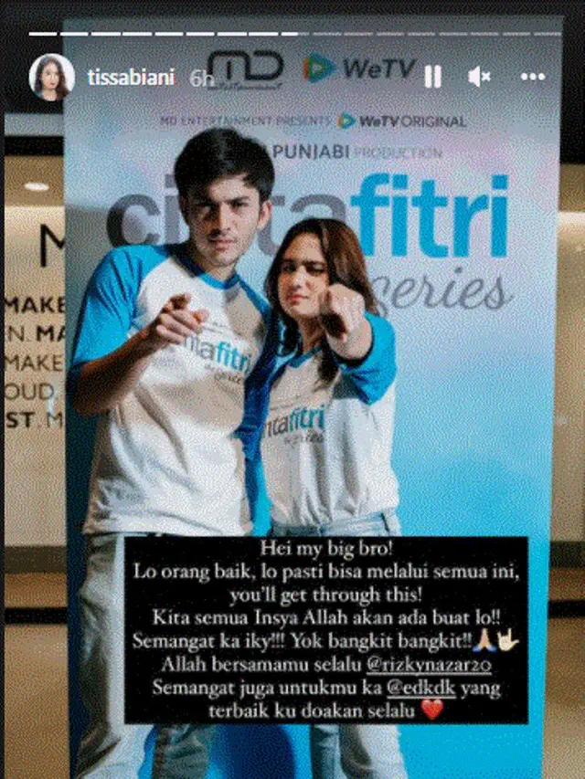 Tissa Biani beri dukungan buat Rizky Nazar