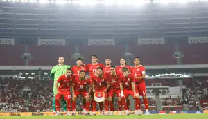 Timnas Indonesia dalam duel melawan Mozambik di FIFA Matchday di Stadion Utama Gelora Bung Karno, Jakarta, Selasa (9/6/2026). (Bola.com/Bagaskara Lazuardi)