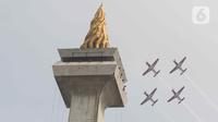 HUT TNI ke-79 pada 5 Oktober 2024 mendatang akan dimeriahkan dengan manuver-manuver hebat dari pilot TNI AU dari Jupiter Aerobatic Team (JAT). (Liputan6.com/Herman Zakharia)