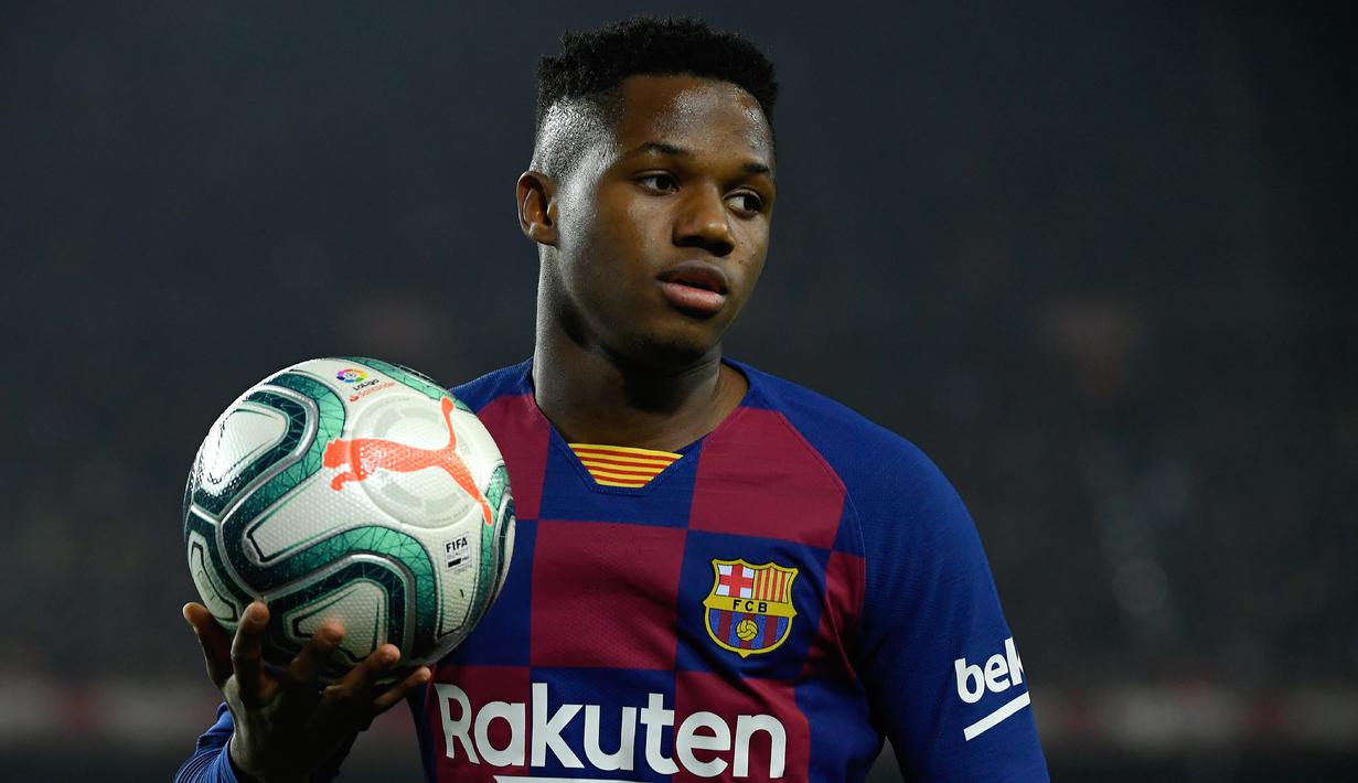 7. Ansu Fati - Pemain berusia 17 tahun ini tampil mengesankan bersama Barcelona di musim ini. Ansu Fati telah mengemas tujuh gol dan satu assist di semua kompetisi yang telah dilakoninya. (AFP/Lluis Gene)