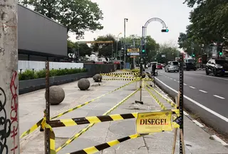 Pohon di depan lapangan padel ditebang ilegal
