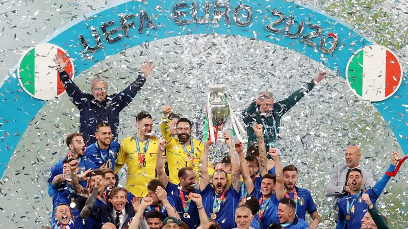 Foto Piala Eropa: Bungkam Tuan Rumah Inggris, Italia Kunci Gelar Juara Euro 2020