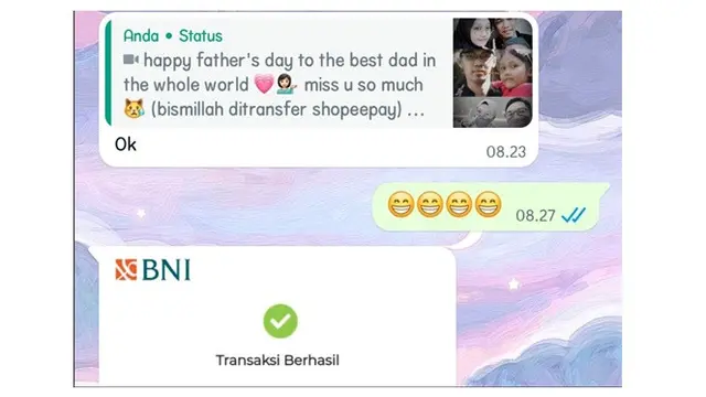 6 Chat Balasan Ayah dapat Ucapan 'Selamat Hari Ayah' Ini Bikin Senyum Tipis