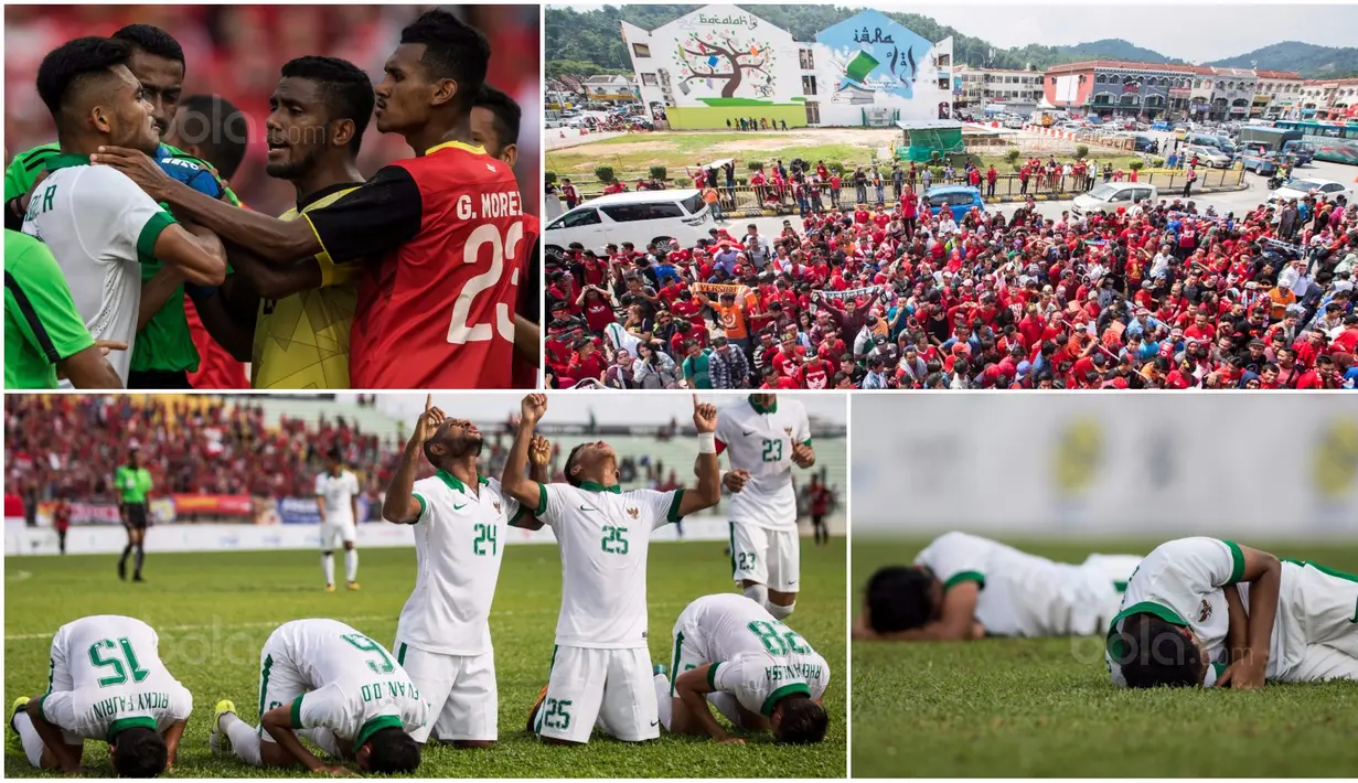 Berikut ini lima momen menarik Timnas Indonesia saat mengalahkan Timor Leste 1-0 pada laga Grup B SEA Games 2017 Malaysia. (Bola.com/Vitalis Yogi Trisna)