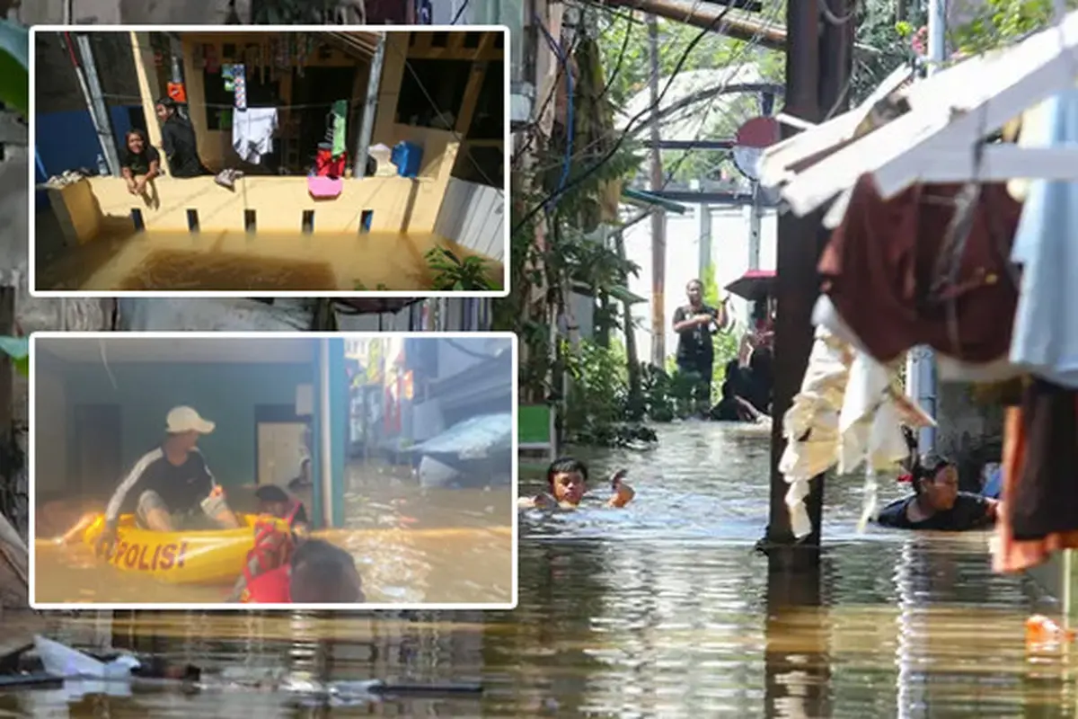Banner Infografis Sehabis Hujan Deras Terbit Lagi Banjir Jakarta.
