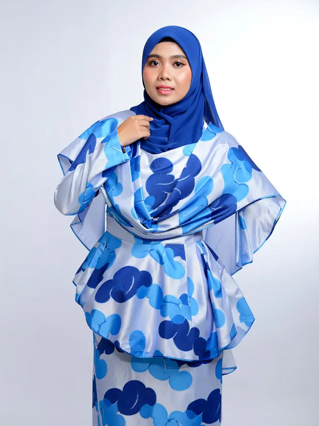 Gamis Draperi Kombinasi Batik Tulis