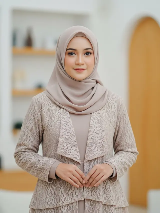 Model Abaya Blazer Brokat