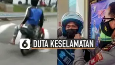 Polres Tangsel memberinya hadiah motor dan diangkat jadi Duta Keselamatan Berlalu Lintas.