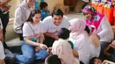 Aaliyah Massaid dan Thariq Halilintar saat menghadiri sebuah acara amal. (Dok. Instagram @aaliyah.massaid)