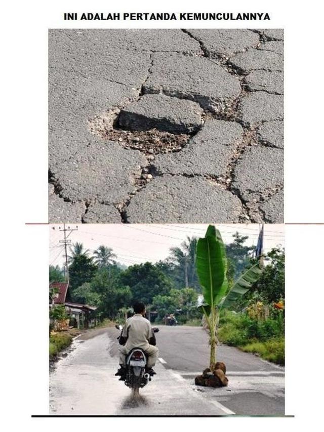 6 Meme Sindir Jalan Berlubang Ini Bikin Miris