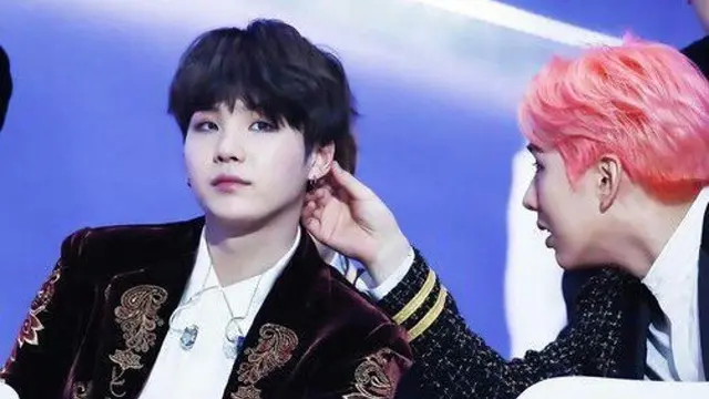 Suga BTS and Kihyun MONSTA X