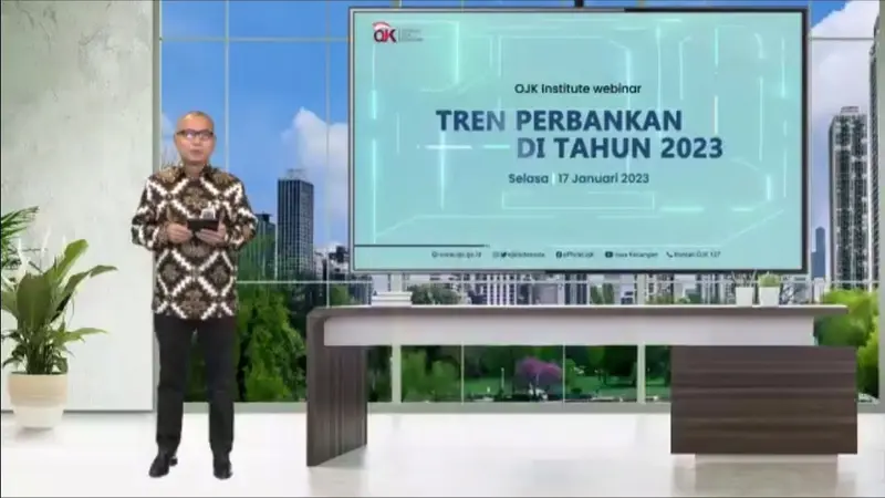 Direktur Utama BRI Sunarso dalam Webinar Tren Perbankan di Tahun 2023 yang digelar OJK Institute, Selasa (17/1/2023).