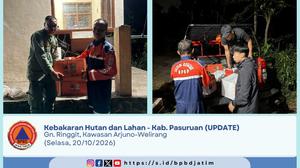 Kebakaran di Arjuno-Welirang Meluas, Api Kian Dekati Permukiman Warga