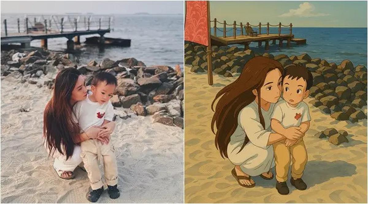 6 Potret Artis Ikut Tren Viral Ala Studio Ghibli, Chelsea Islan hingga Fendy Chow