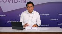 Juru Bicara Satgas Penanganan COVID-19 Wiku Adisasmito menjelaskan penyelenggaraan vaksinasi diputuskan lewat pertimbangan presisi dan berbasis data di Graha BNPB, Jakarta, Kamis (25/2/2021). (Badan Nasional Penanggulangan Bencana/BNPB Marji)