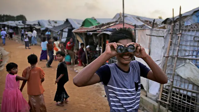 Anak Rohingya Rayakan Idul Adha di Pengungsian