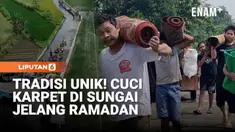 Beragam cara dilakukan masyarakat untuk menyambut datangnya bulan suci Ramadan. Di Kabupaten Boyolali, Jawa Tengah, warga berbondong-bondong mendatangi aliran sungai Kali Talang di Desa Nepen, Kecamatan Teras untuk mencuci karpet masjid dan karpet ru...