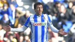 2. Mikel Oyarzabal (11 assist) - Penyerang berusia 23 tahun ini mampu menyumbangkan 11 assist dari 35 laganya bersama Real Sociedad di musim ini. (AFP/Ander Gillenea)