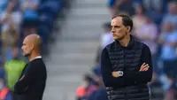 Sejak melatih Chelsea, Thomas Tuchel selalu menang melawan Manchester City asuhan Pep Guardiola di semua ajang. (AFP/David Ramos)