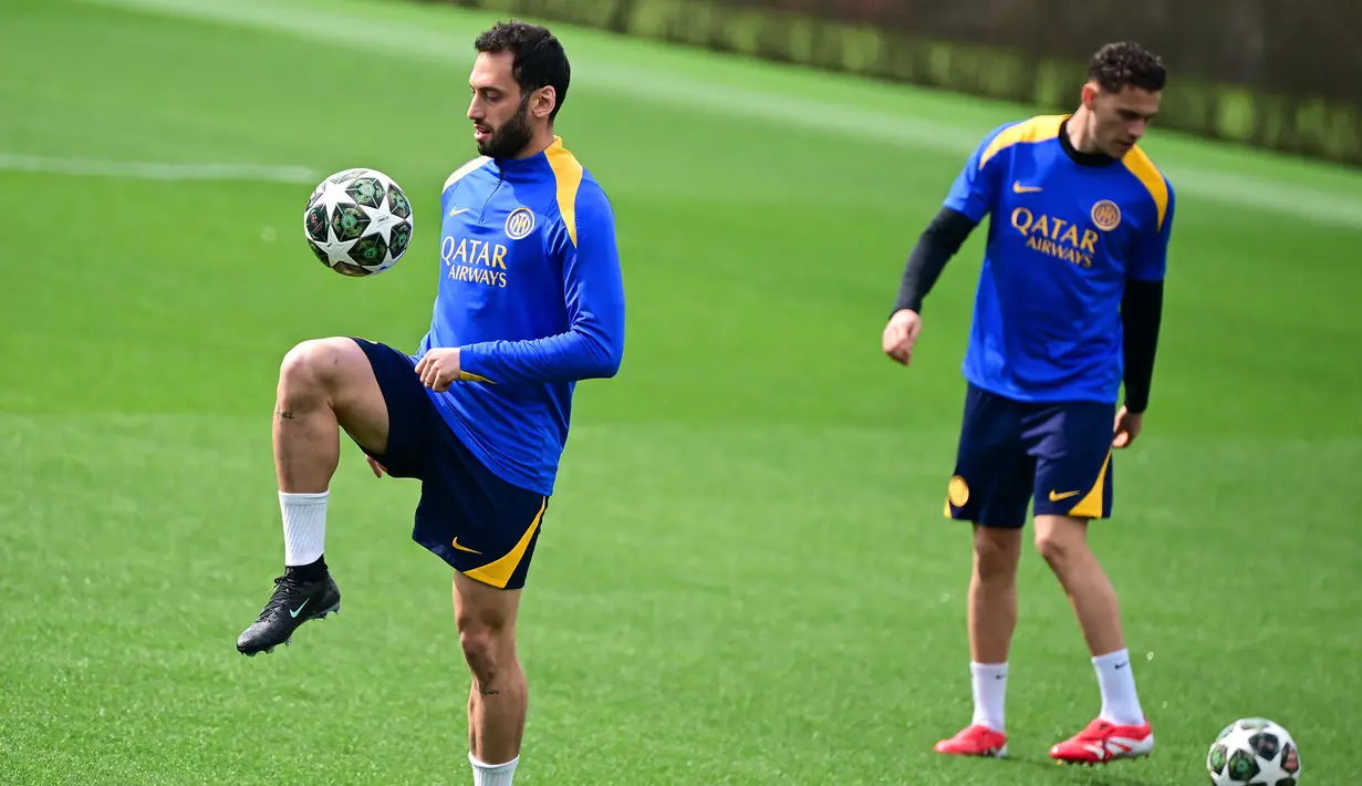 Di sisi lain, jika berhasil mengamankan keunggulan atas Feyenoord, Inter Milan akan mengunci tiket perempat final. Di babak itu, mereka akan menunggu pemenang antara Bayern Munchen dan Bayer Leverkusen. (AFP/Piero Cruciatti)