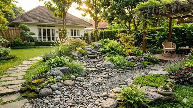 Inspirasi Taman Batu di Halaman Rumah